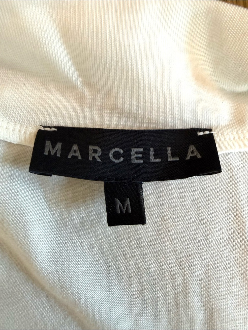 Marella Wrap Front Tunic Top White Draped V Neck 3/4 Sleeve M - Picture 6 of 9